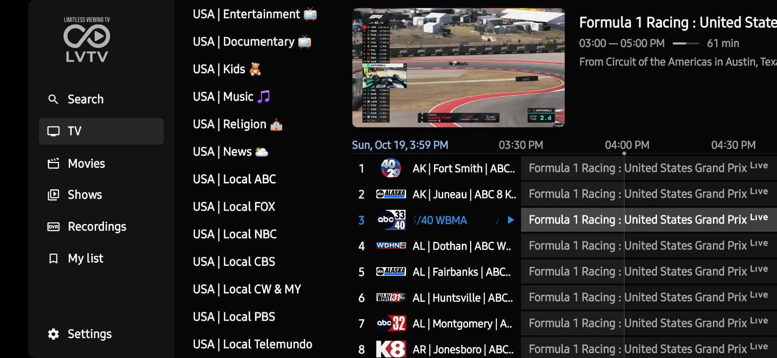 LVTV App — Live Channels